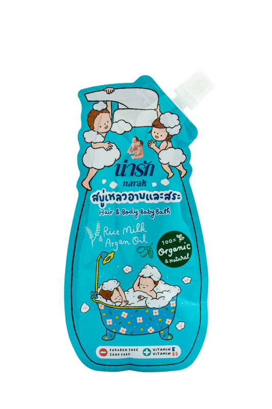 Narak Organic Liquid Soap and Shampoo with Rice Milk & Argan Oil