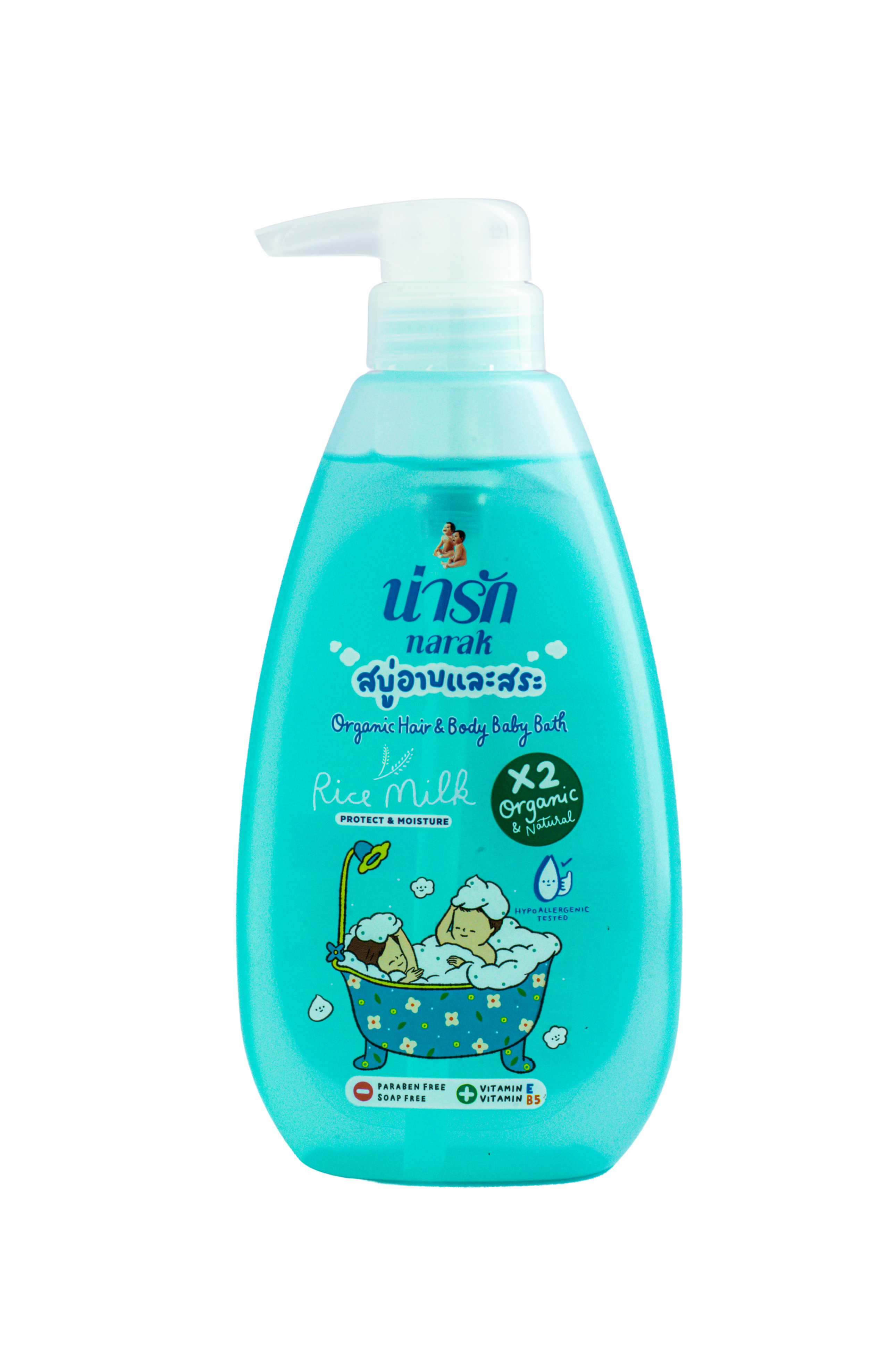 Narak Organic Liquid Soap and Shampoo with Rice Milk & Argan Oil